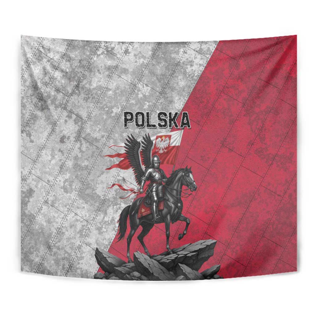 Poland Winged Hussar Warrior Tapestry Polska Flag Armor Spirit