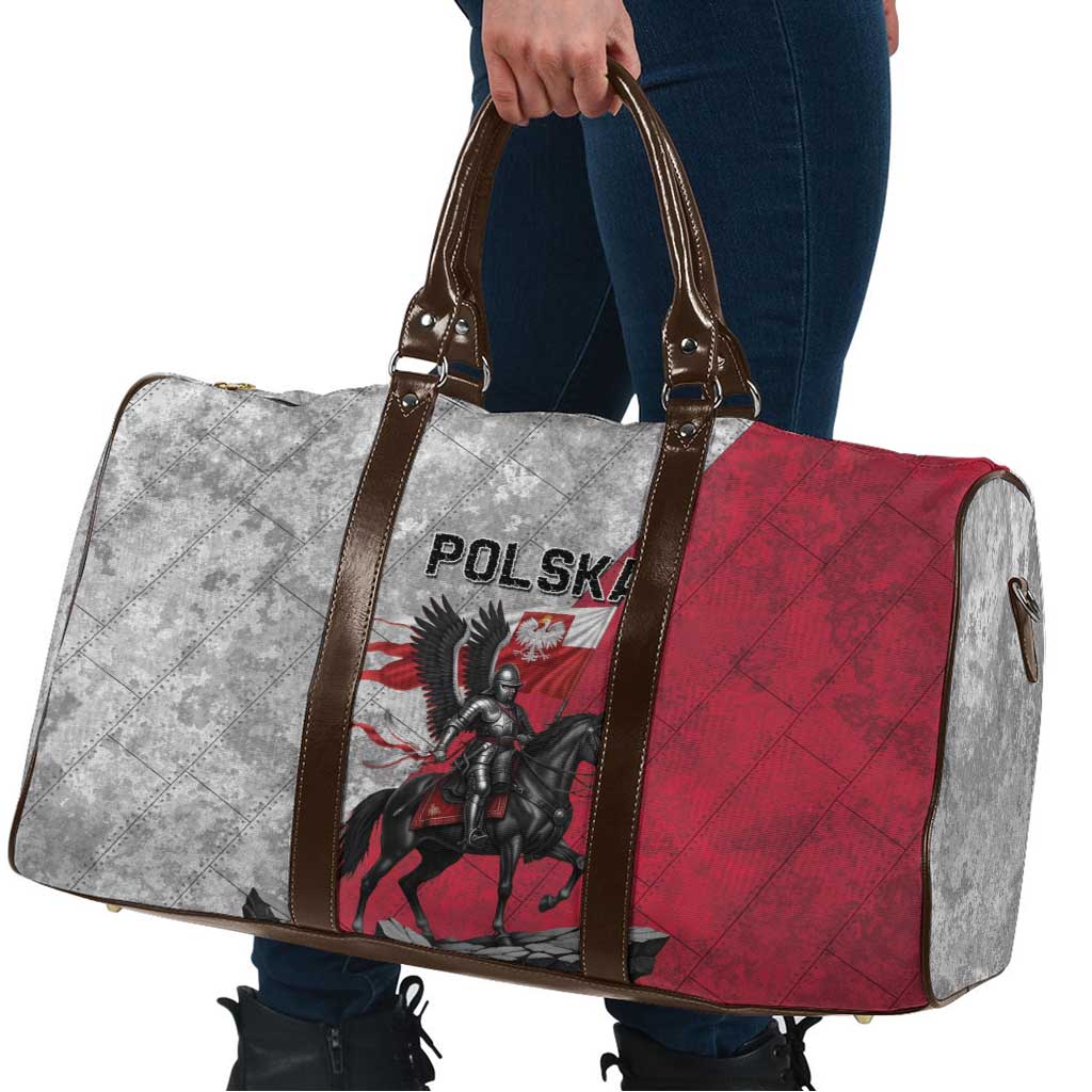 Poland Winged Hussar Warrior Travel Bag Polska Flag Armor Spirit