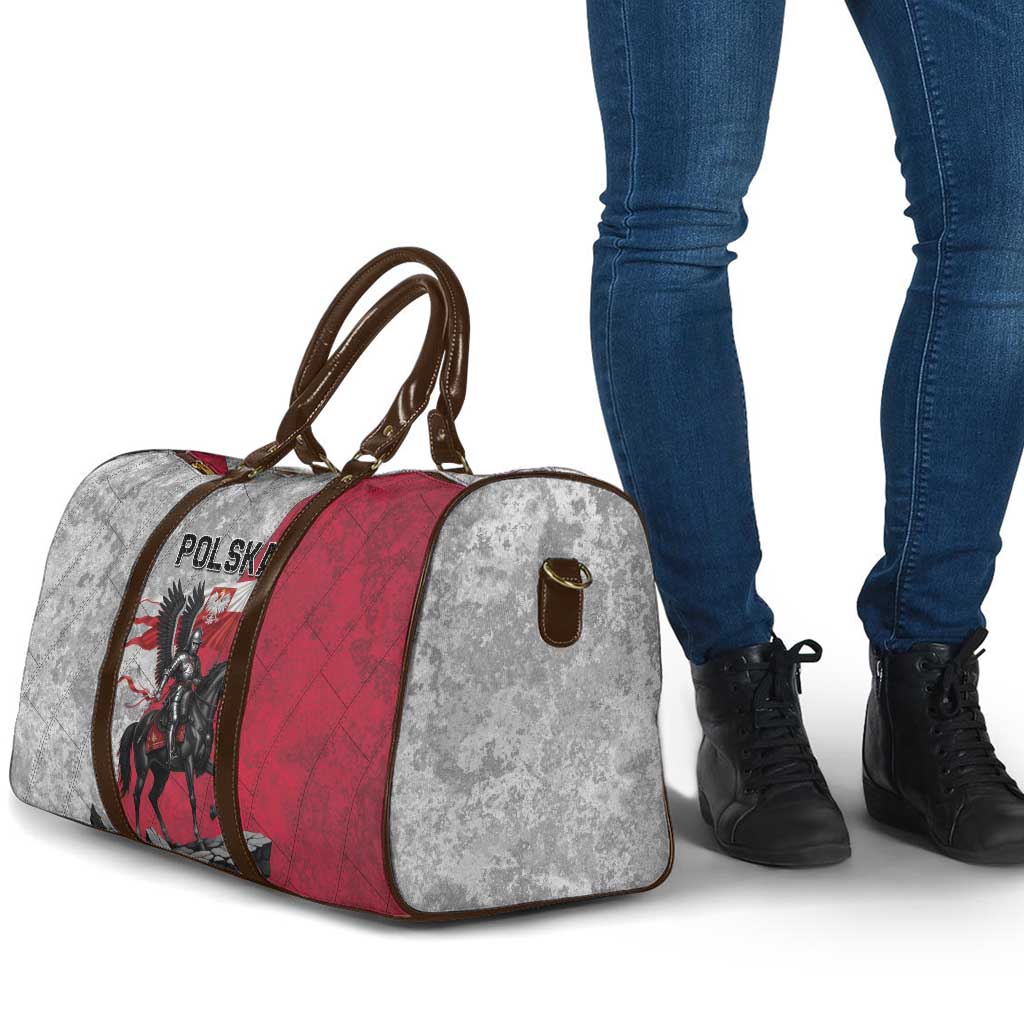 Poland Winged Hussar Warrior Travel Bag Polska Flag Armor Spirit