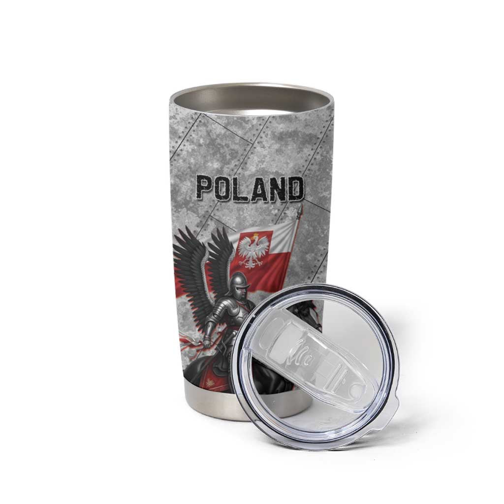 Poland Winged Hussar Warrior Tumbler Cup Polska Flag Armor Spirit