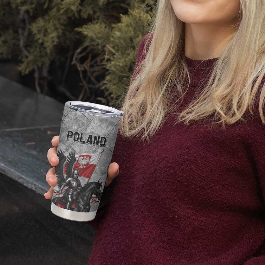 Poland Winged Hussar Warrior Tumbler Cup Polska Flag Armor Spirit
