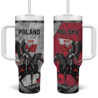 Poland Winged Hussar Warrior Tumbler With Handle Polska Flag Armor Spirit