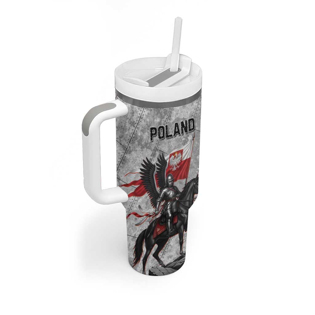 Poland Winged Hussar Warrior Tumbler With Handle Polska Flag Armor Spirit