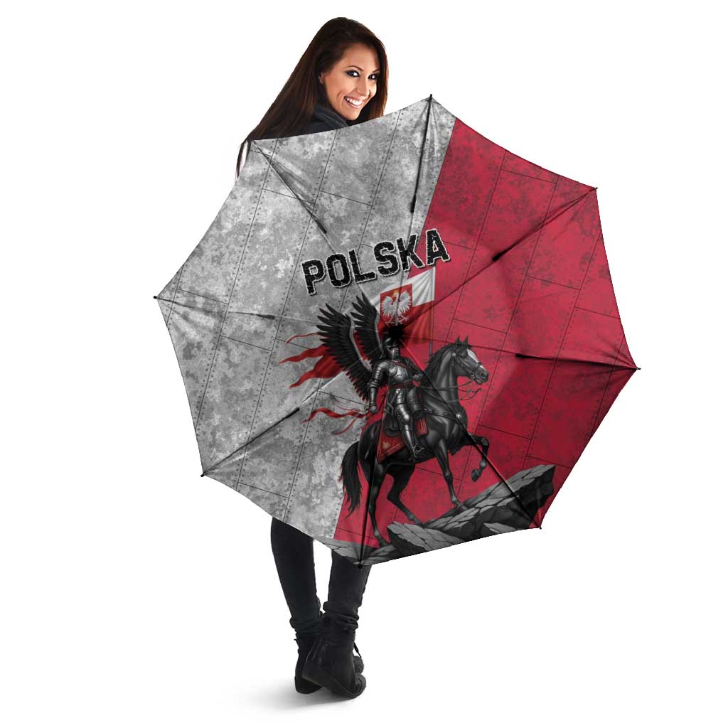 Poland Winged Hussar Warrior Umbrella Polska Flag Armor Spirit