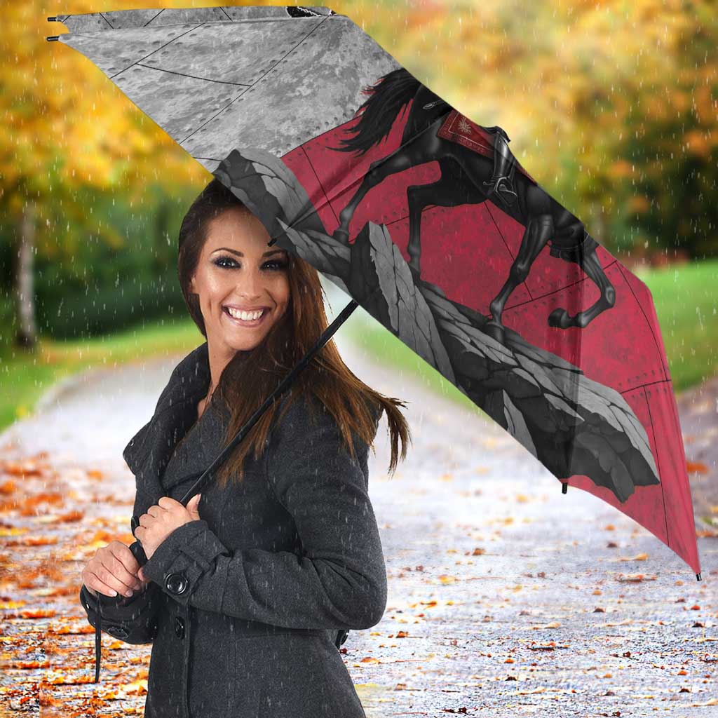 Poland Winged Hussar Warrior Umbrella Polska Flag Armor Spirit