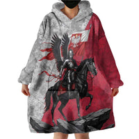 Poland Winged Hussar Warrior Wearable Blanket Hoodie Polska Flag Armor Spirit