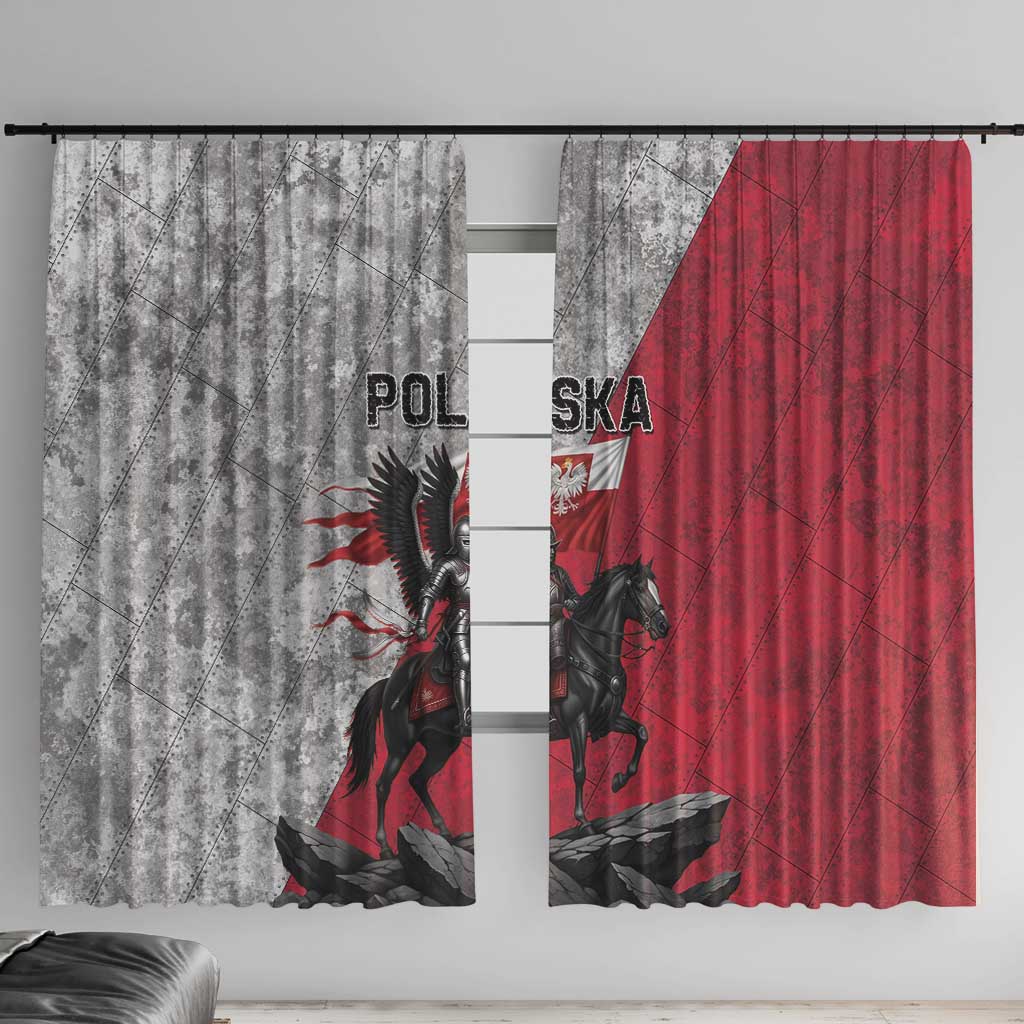 Poland Winged Hussar Warrior Window Curtain Polska Flag Armor Spirit
