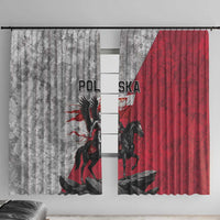 Poland Winged Hussar Warrior Window Curtain Polska Flag Armor Spirit