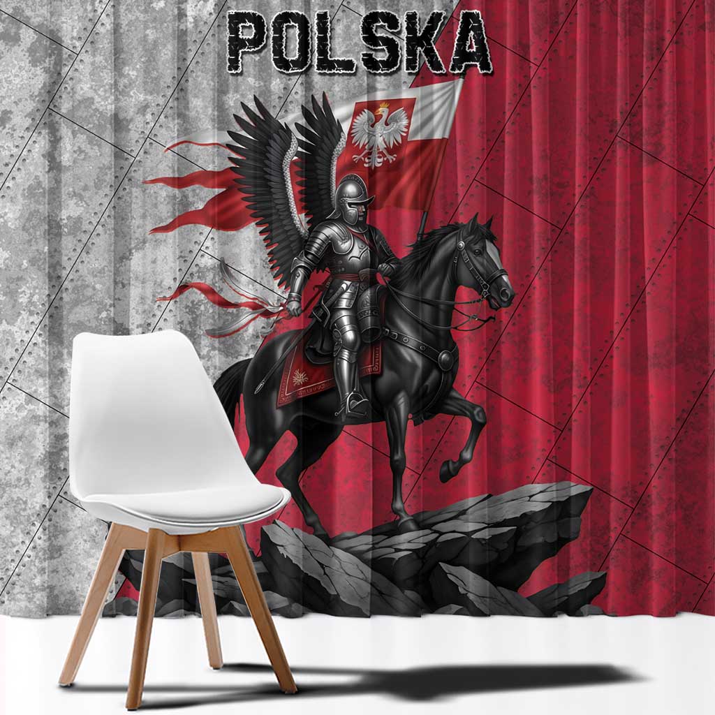 Poland Winged Hussar Warrior Window Curtain Polska Flag Armor Spirit