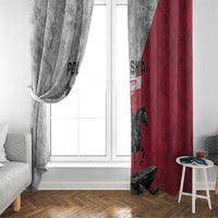 Poland Winged Hussar Warrior Window Curtain Polska Flag Armor Spirit