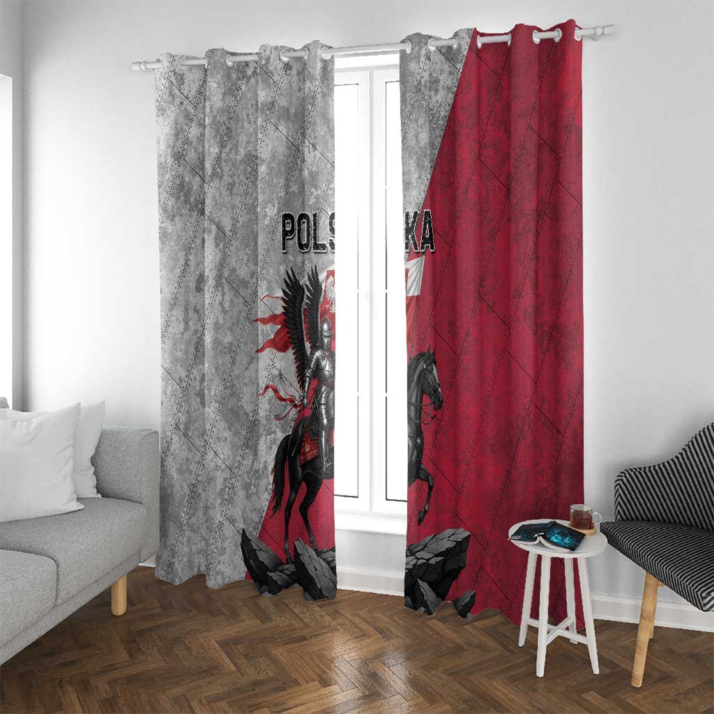 Poland Winged Hussar Warrior Window Curtain Polska Flag Armor Spirit