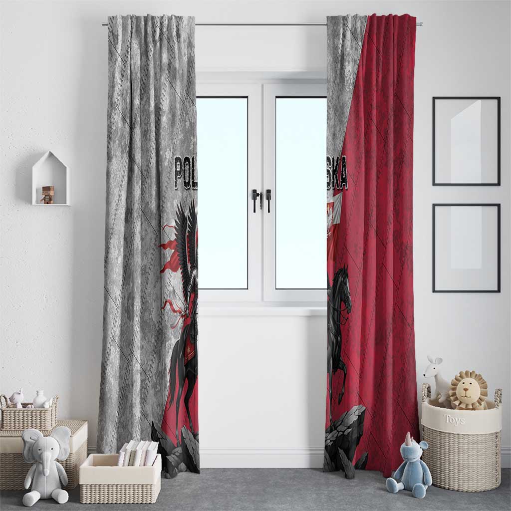 Poland Winged Hussar Warrior Window Curtain Polska Flag Armor Spirit