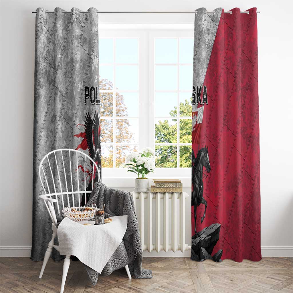 Poland Winged Hussar Warrior Window Curtain Polska Flag Armor Spirit