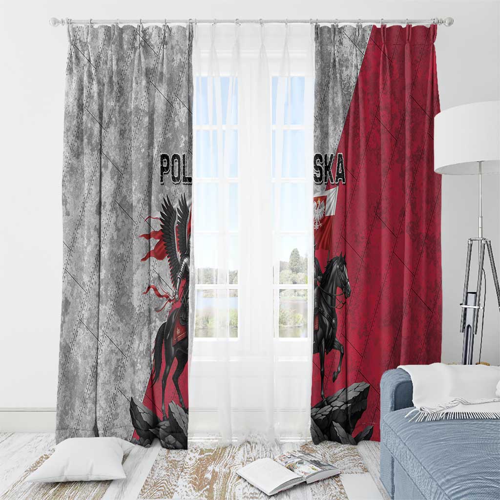 Poland Winged Hussar Warrior Window Curtain Polska Flag Armor Spirit