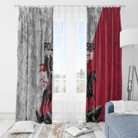 Poland Winged Hussar Warrior Window Curtain Polska Flag Armor Spirit
