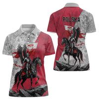 Poland Winged Hussar Warrior Women Polo Shirt Polska Flag Armor Spirit
