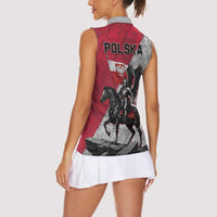 Poland Winged Hussar Warrior Women Sleeveless Polo Shirt Polska Flag Armor Spirit