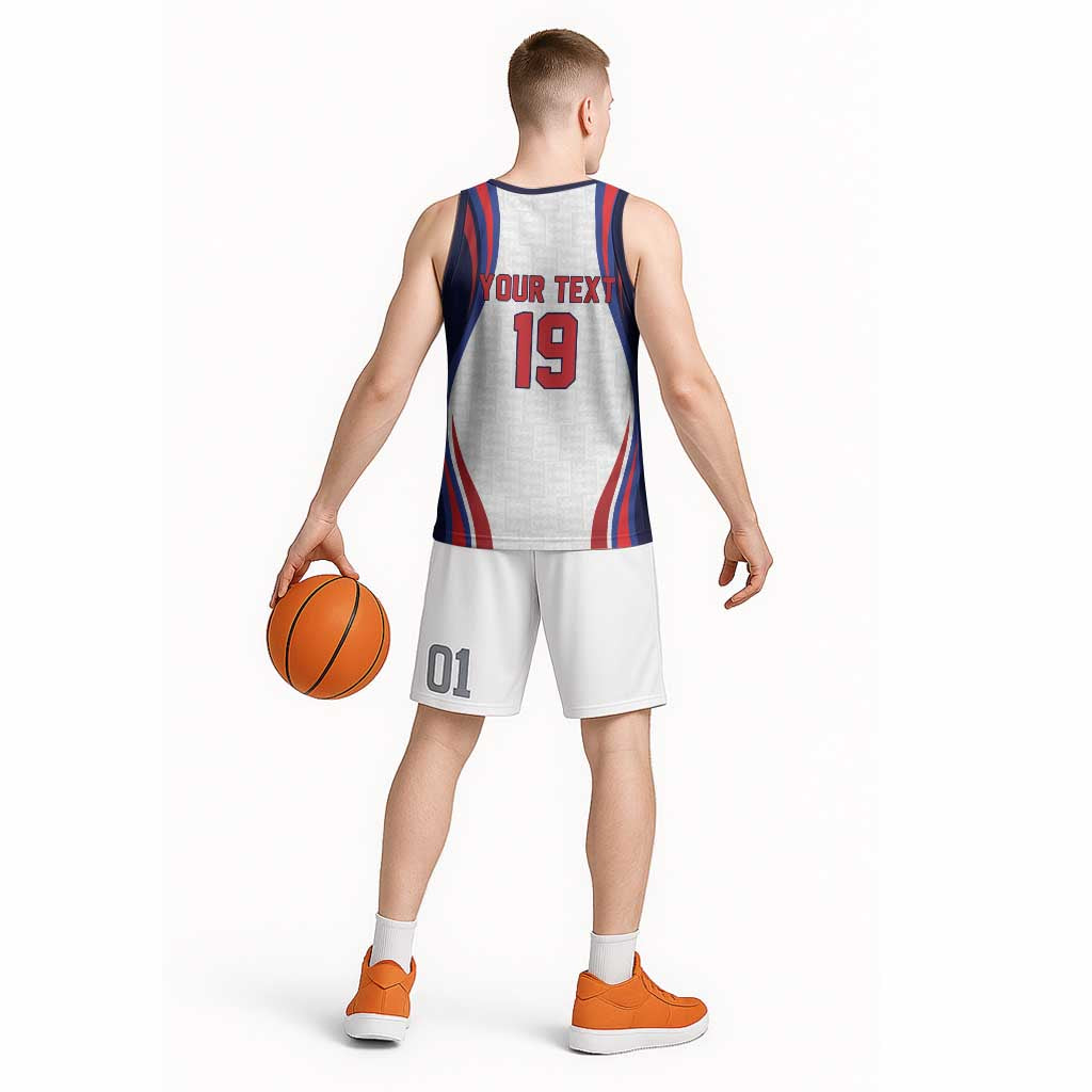 Custom World Football 2026 England Basketball Jersey Lion Mascot St George Cross Design