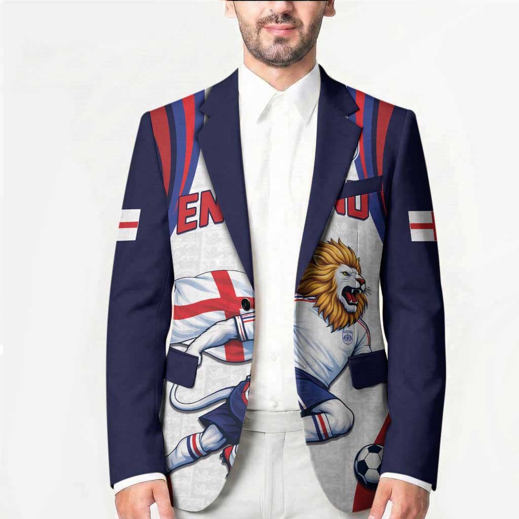 Custom World Football 2026 England Blazer Lion Mascot St George Cross Design