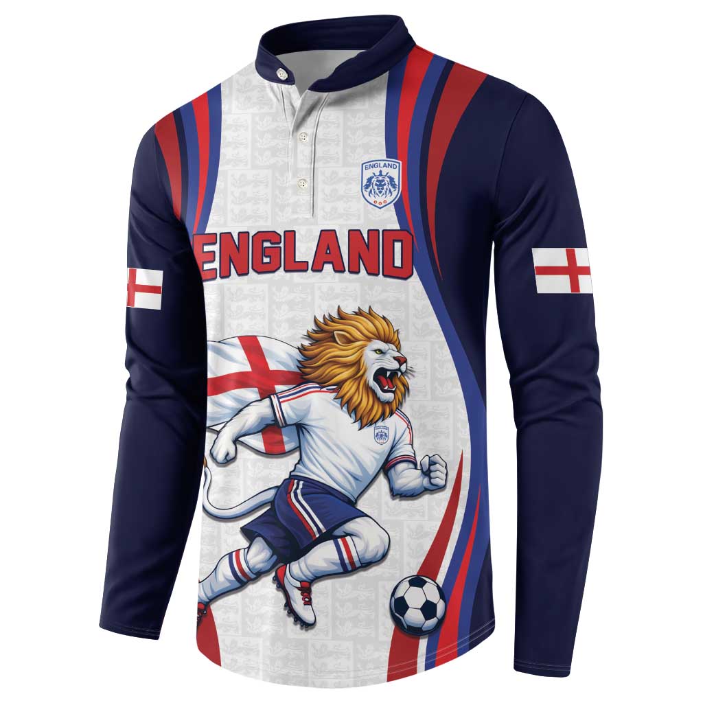 Custom World Football 2026 England Button Sweatshirt Lion Mascot St George Cross Design