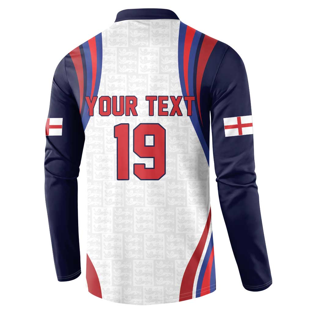 Custom World Football 2026 England Button Sweatshirt Lion Mascot St George Cross Design