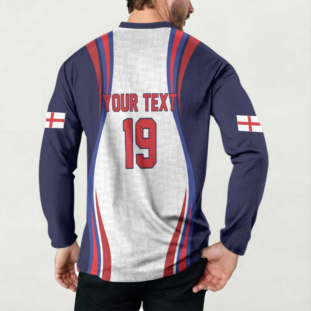 Custom World Football 2026 England Button Sweatshirt Lion Mascot St George Cross Design