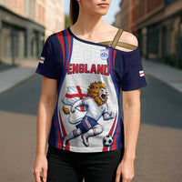 Custom World Football 2026 England Cross Shoulder Shirt Lion Mascot St George Cross Design