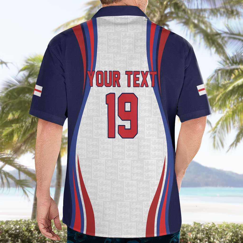 Custom World Football 2026 England Hawaiian Shirt Lion Mascot St George Cross Design