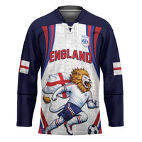 Custom World Football 2026 England Hockey Jersey Lion Mascot St George Cross Design