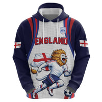 Custom World Football 2026 England Hoodie Lion Mascot St George Cross Design