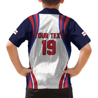 Custom World Football 2026 England Kid Hawaiian Shirt Lion Mascot St George Cross Design