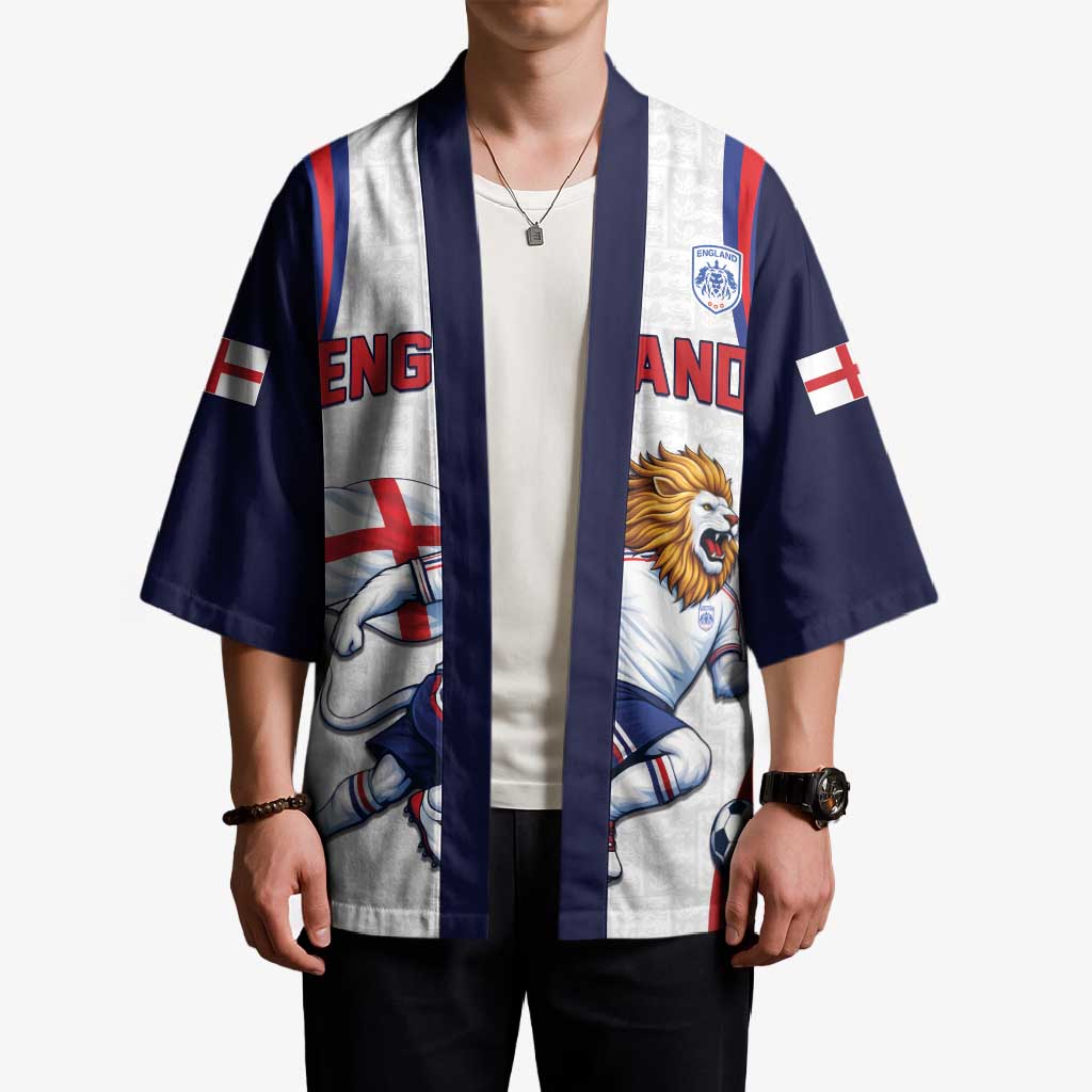 Custom World Football 2026 England Kimono Lion Mascot St George Cross Design