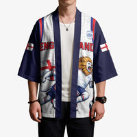 Custom World Football 2026 England Kimono Lion Mascot St George Cross Design