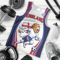 Custom World Football 2026 England Men Tank Top Lion Mascot St George Cross Design