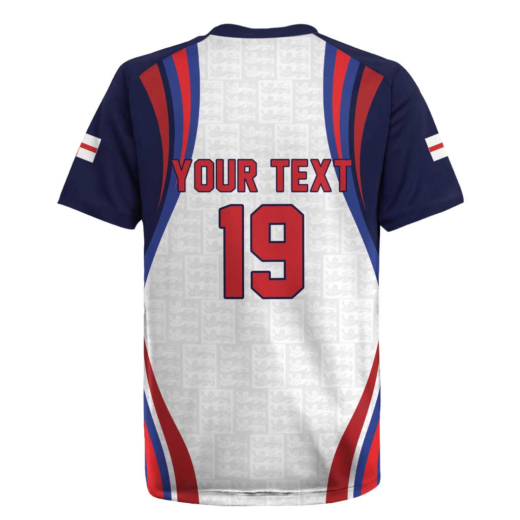 Custom World Football 2026 England Rugby Jersey Lion Mascot St George Cross Design