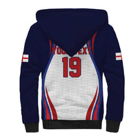 Custom World Football 2026 England Sherpa Hoodie Lion Mascot St George Cross Design