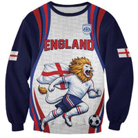 Custom World Football 2026 England Sweatshirt Lion Mascot St George Cross Design