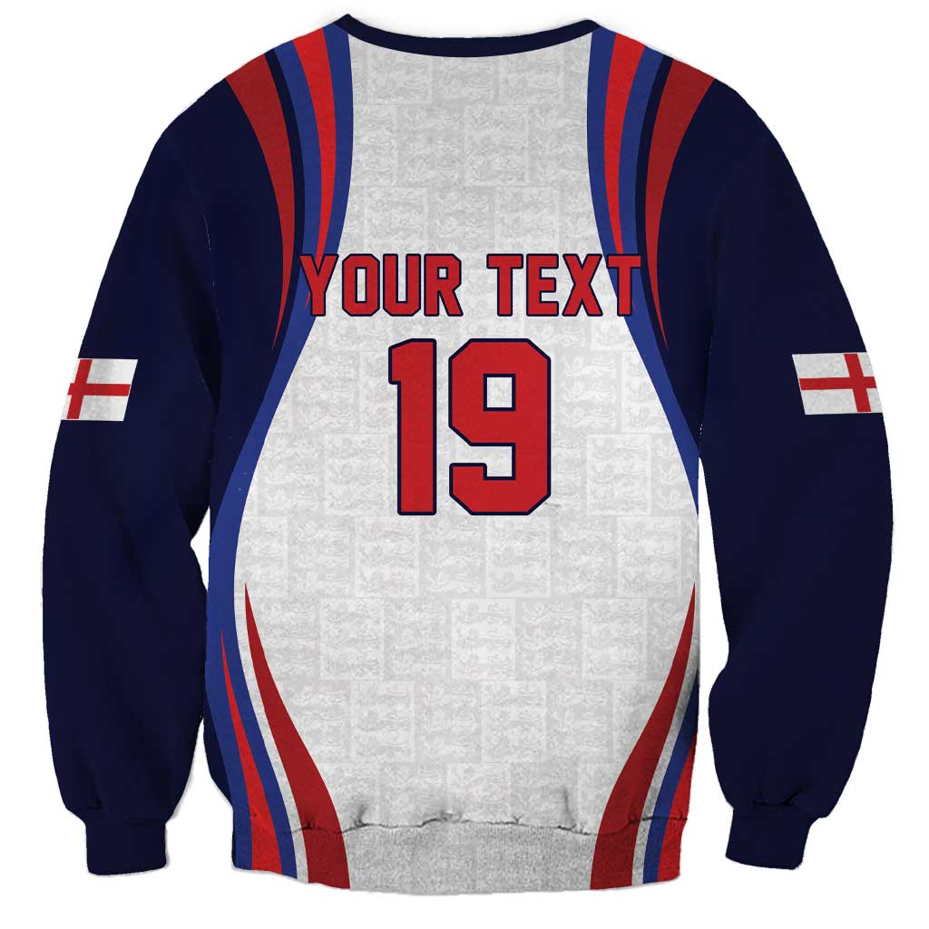 Custom World Football 2026 England Sweatshirt Lion Mascot St George Cross Design