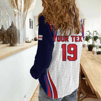 Custom World Football 2026 England Women Casual Shirt Lion Mascot St George Cross Design