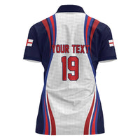 Custom World Football 2026 England Women Polo Shirt Lion Mascot St George Cross Design