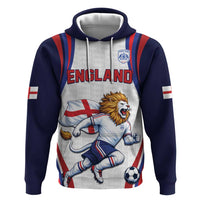 Custom World Football 2026 England Zip Hoodie Lion Mascot St George Cross Design