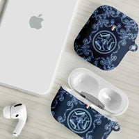 Italy Football 2026 AirPods Case Italian Trinacria Blue Baroque Design
