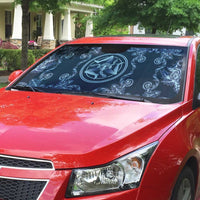 Italy Football 2026 Auto Sun Shade Italian Trinacria Blue Baroque Design
