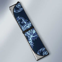 Italy Football 2026 Auto Sun Shade Italian Trinacria Blue Baroque Design
