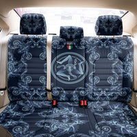 Italy Football 2026 Back Car Seat Cover Italian Trinacria Blue Baroque Design