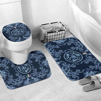 Italy Football 2026 Bathroom Set Italian Trinacria Blue Baroque Design