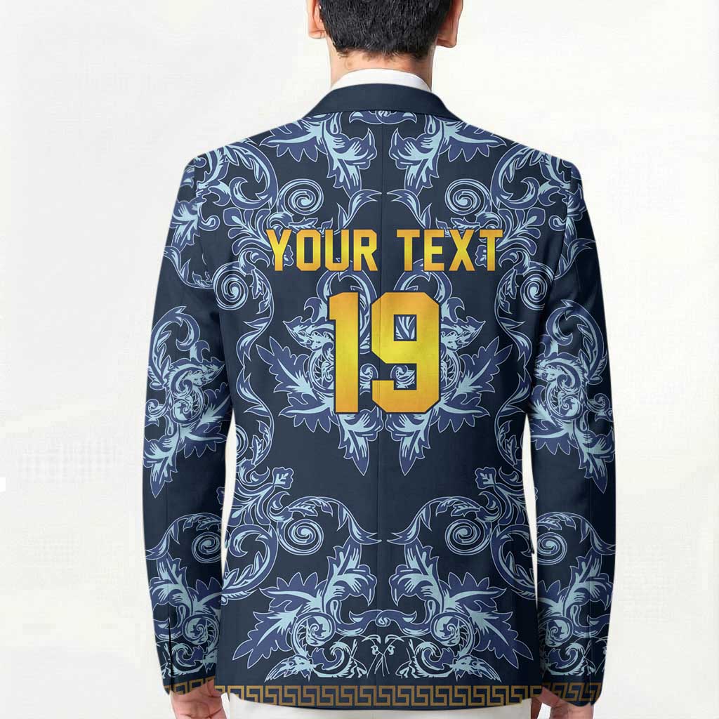 Custom Italy Football 2026 Blazer Italian Trinacria Blue Baroque Design