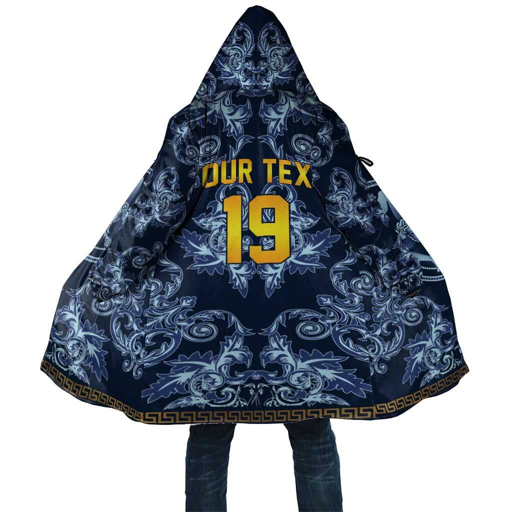 Custom Italy Football 2026 Cloak Italian Trinacria Blue Baroque Design