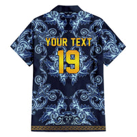 Custom Italy Football 2026 Hawaiian Shirt Italian Trinacria Blue Baroque Design