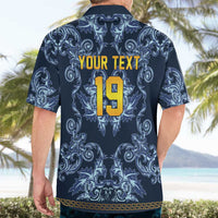 Custom Italy Football 2026 Hawaiian Shirt Italian Trinacria Blue Baroque Design